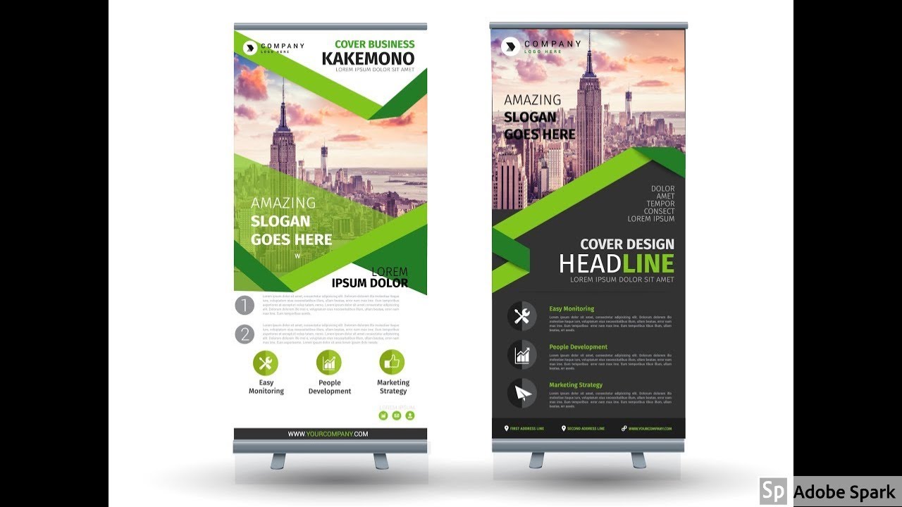 Professional Roll Up Banner Design | Adobe Illustrator Tutorial
