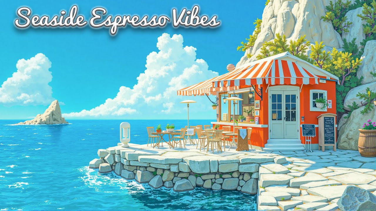 Seaside Espresso Vibes ☀️ | Chill Lofi Mix at Oceanfront Caf&eacute;