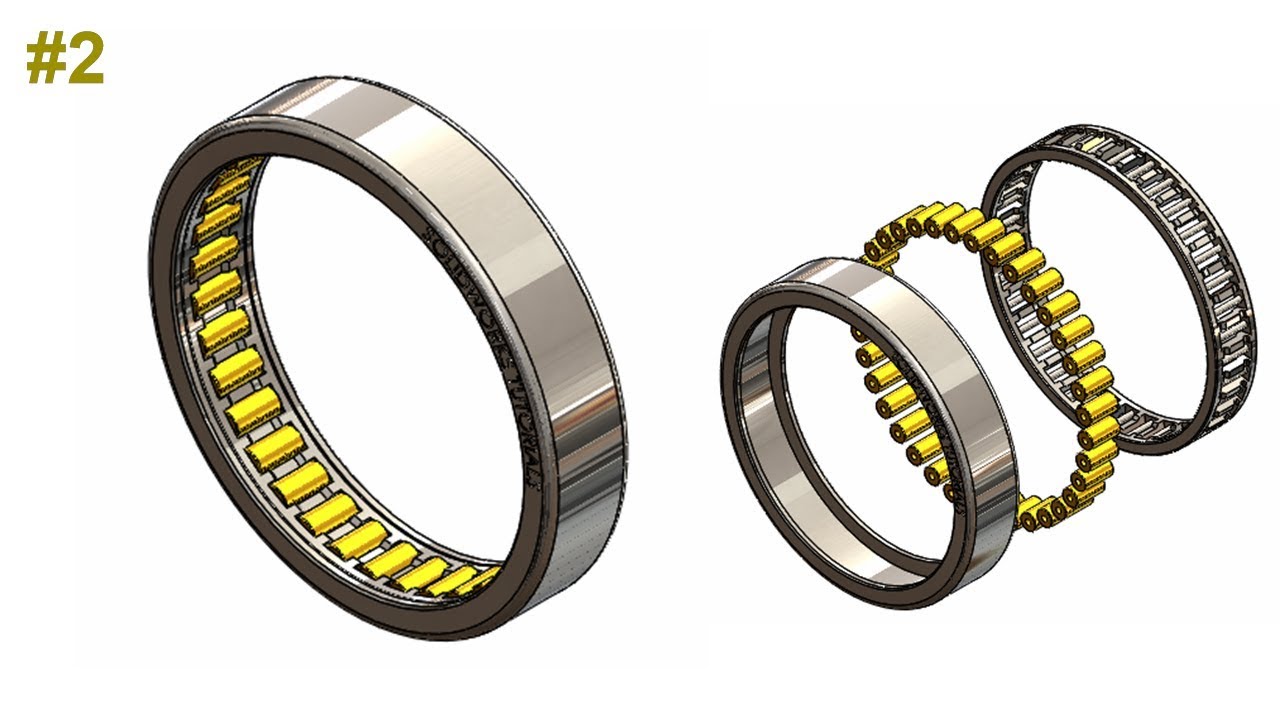 ⚡SOLIDWORKS TUTORIAL #2 || Design and assembly of needle roller bearing in solidworks.