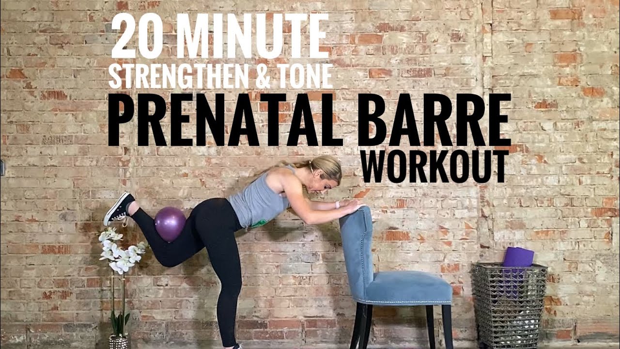 20-минутная тренировка Barre для беременных: подходит для 1-го, 2-го и 3-го триместров! Упор на в...