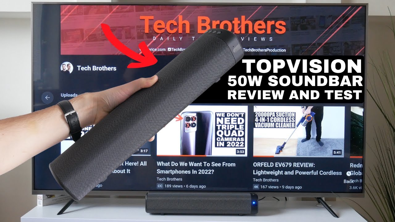 TOPVISION 50W Sound Bar REVIEW: Must Have For TV & Projector!