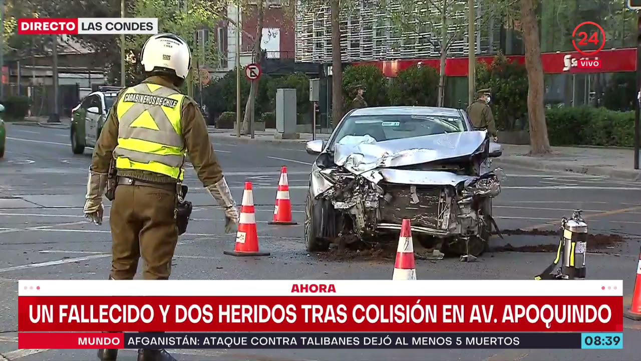 Hombre es arrollado y muere en plena calle tras choque de automóviles en Las Condes | 24 Horas