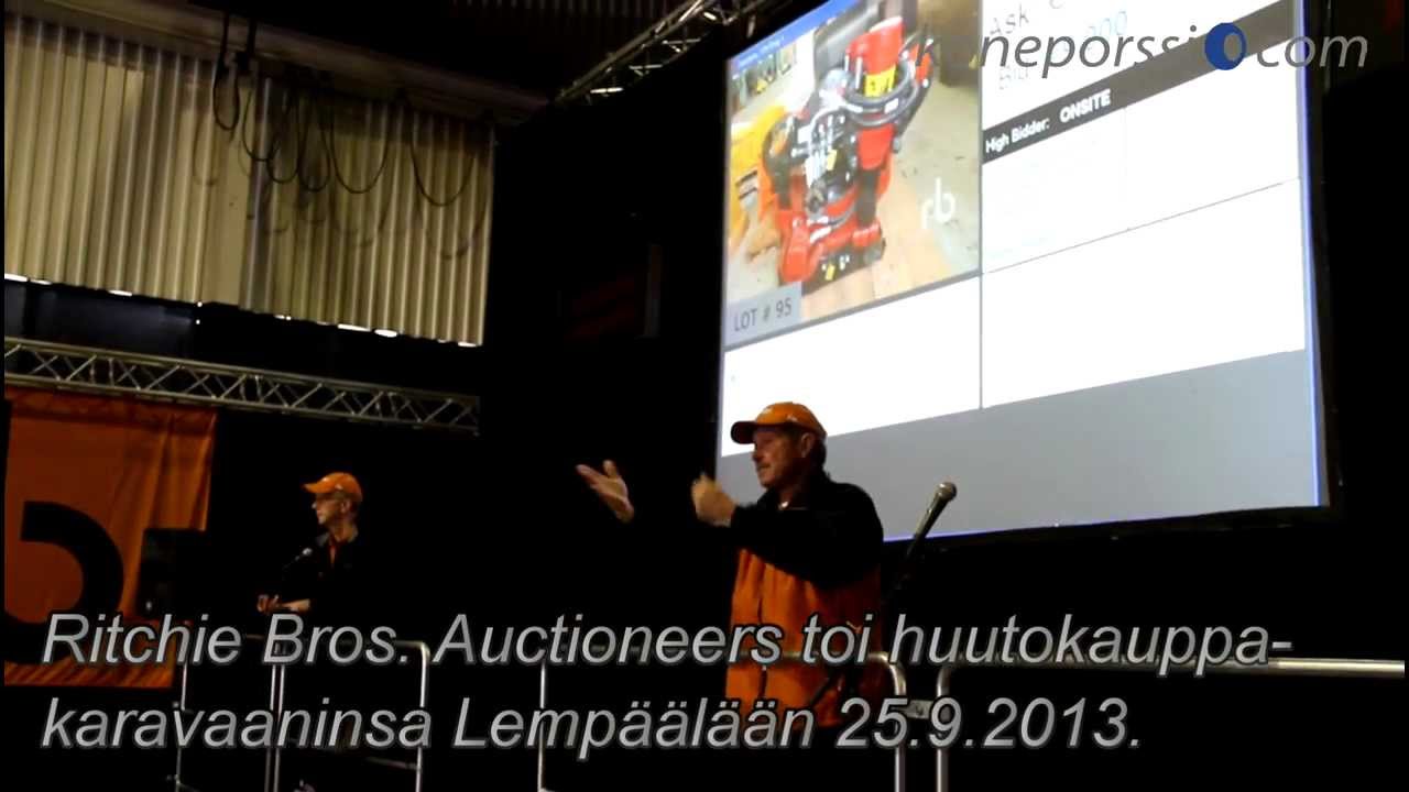 Ritchie Bros. Auctioneers Tampereella 9/2013. www.koneporssi.com.
