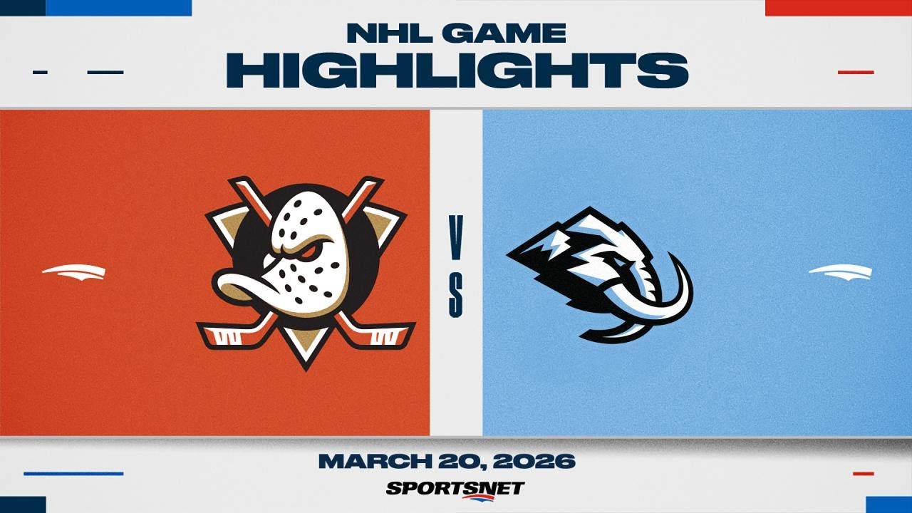 NHL Highlights | Ducks vs. Mammoth - March 20, 2026