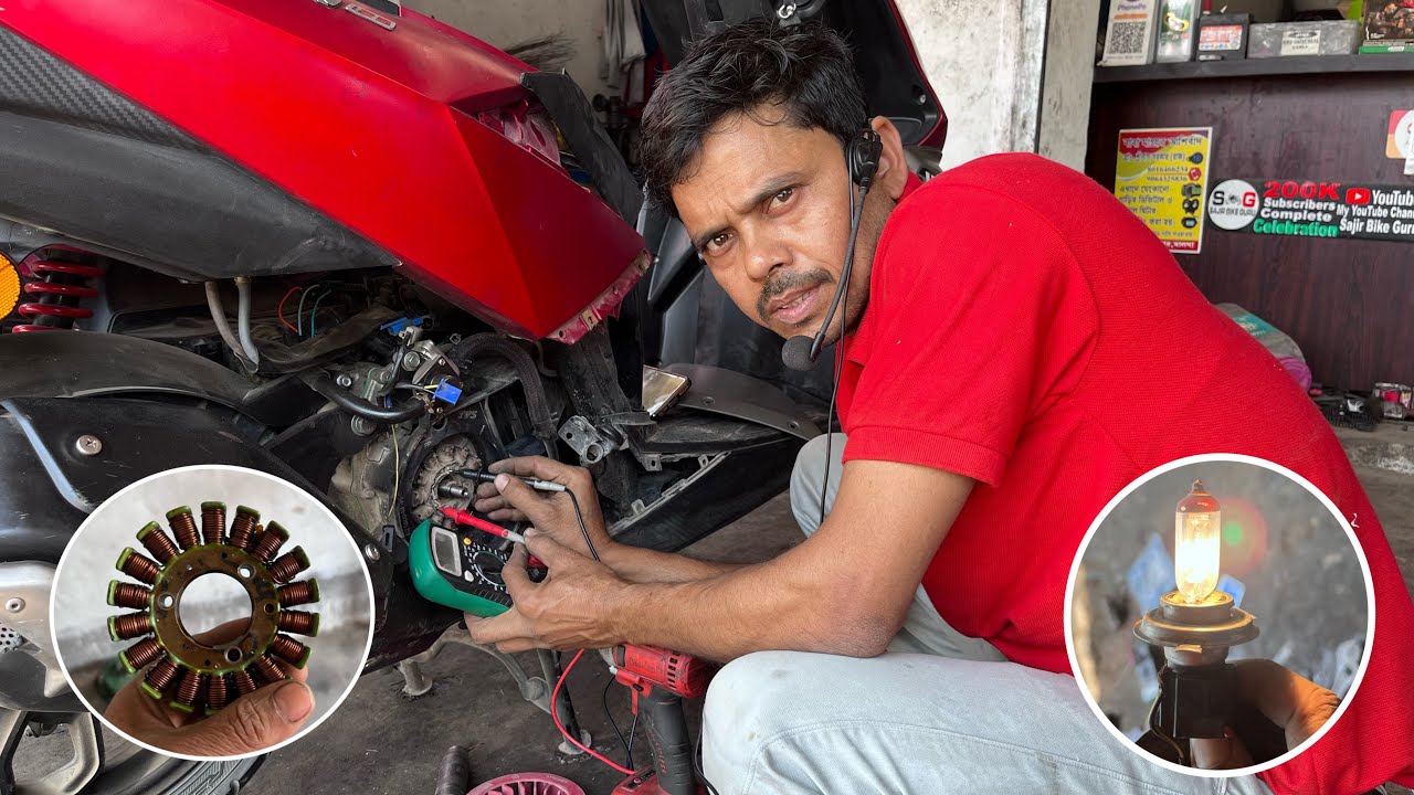 TVS Scooty intorq Ntroq new battery laga ne per vi charge nahi horaha he or headlight nahi jaraha he