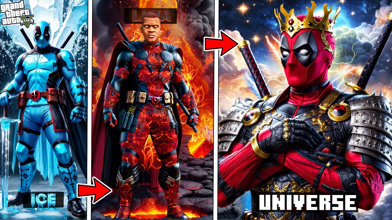 Shinchan Upgrading to ELEMENTAL DEADPOOL in GTA 5