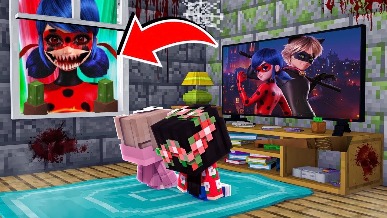 O FILME LADYBUG E CATNOIR - NOS ATACOU AS 3 HORAS DA MANHÃ no MINECRAFT! (Miraculos)