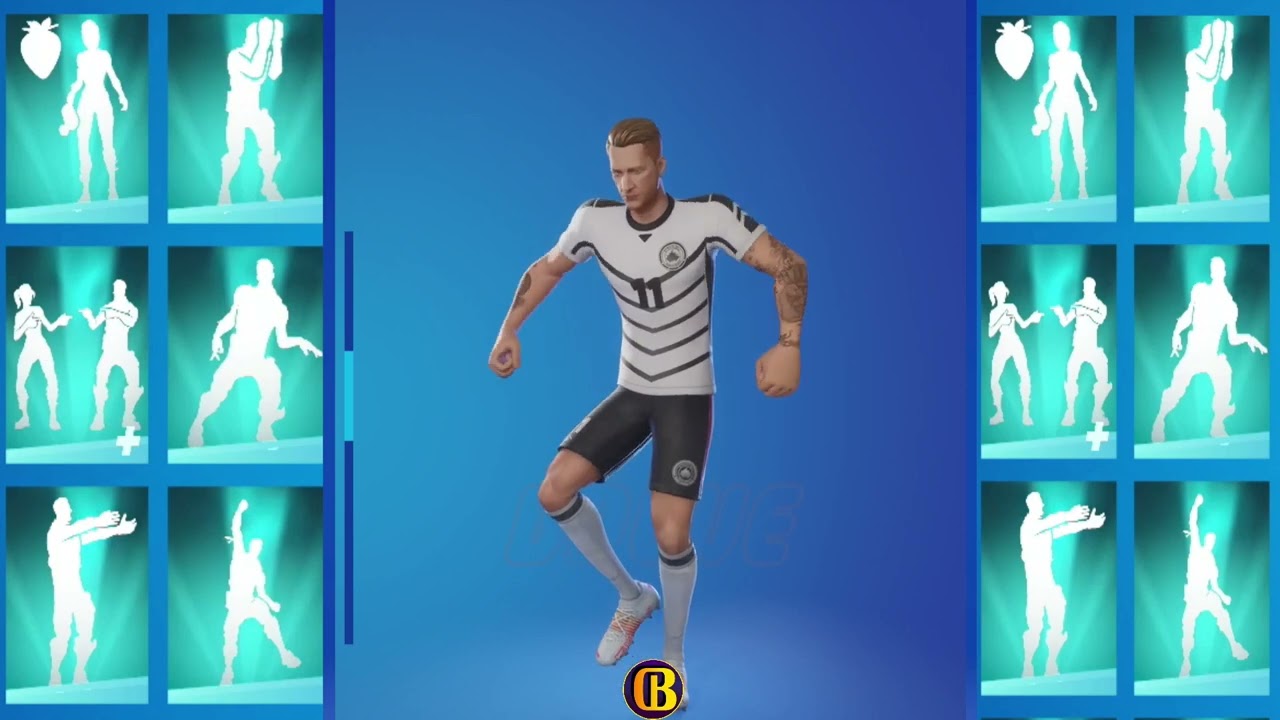 Marco Reus All ICON Emotes & Dances (All Emote Music) - Fortnite