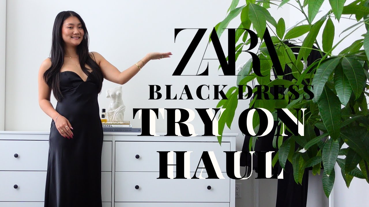 ZARA NEW IN BLACK DRESS TRY ON HAUL | PETITE FASHION