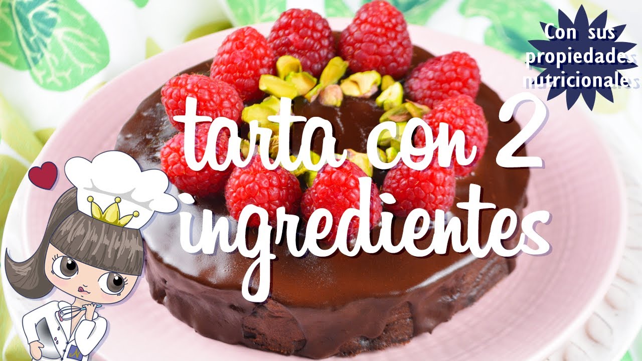 TARTA DE CHOCOLATE CON 2 INGREDIENTES | Apta para Celiacos y Diab&eacute;ticos