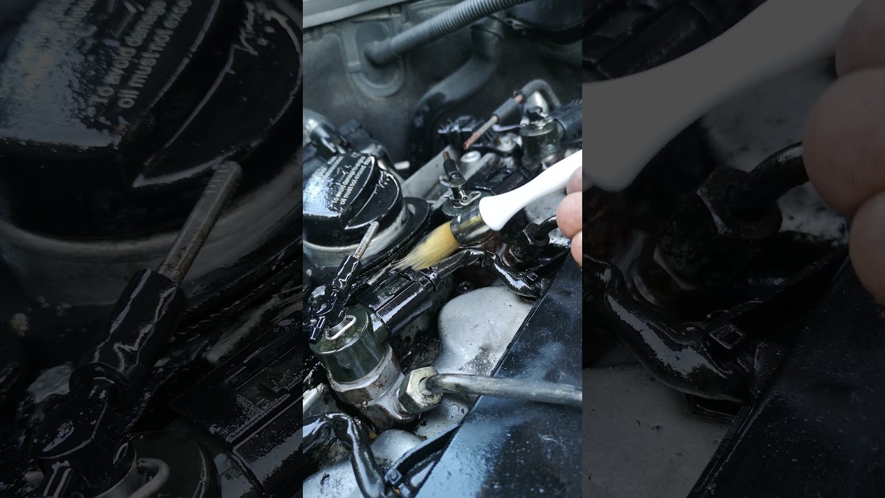 Nettoyer la calamine laiss&eacute; par un injecteur qui fuit. dci cdi hdi Renault Mercedes Peugeot Toyota