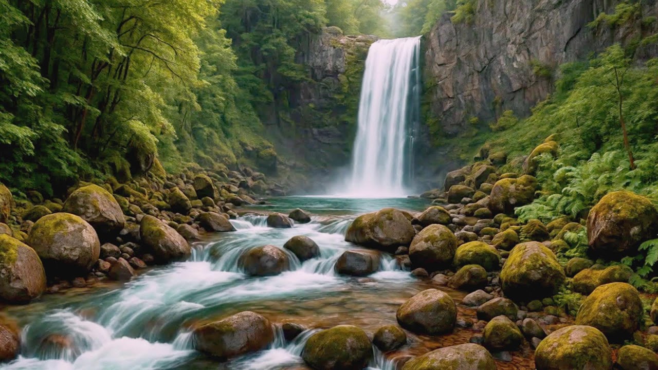 LIVE: Timeless Waterfall Tranquility | Deep Relaxation | White Noise Room 4K