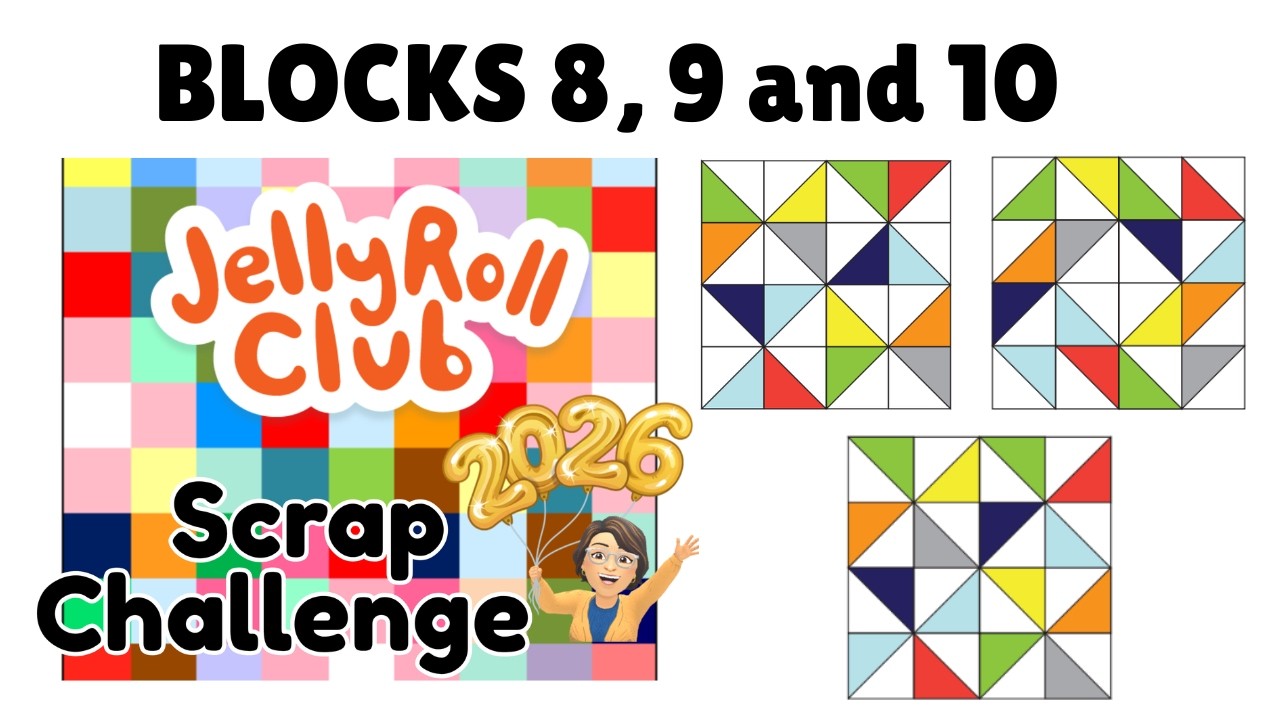Scrap Challenge 2026:  Block 8, 9 and 10 **Free Pattern**