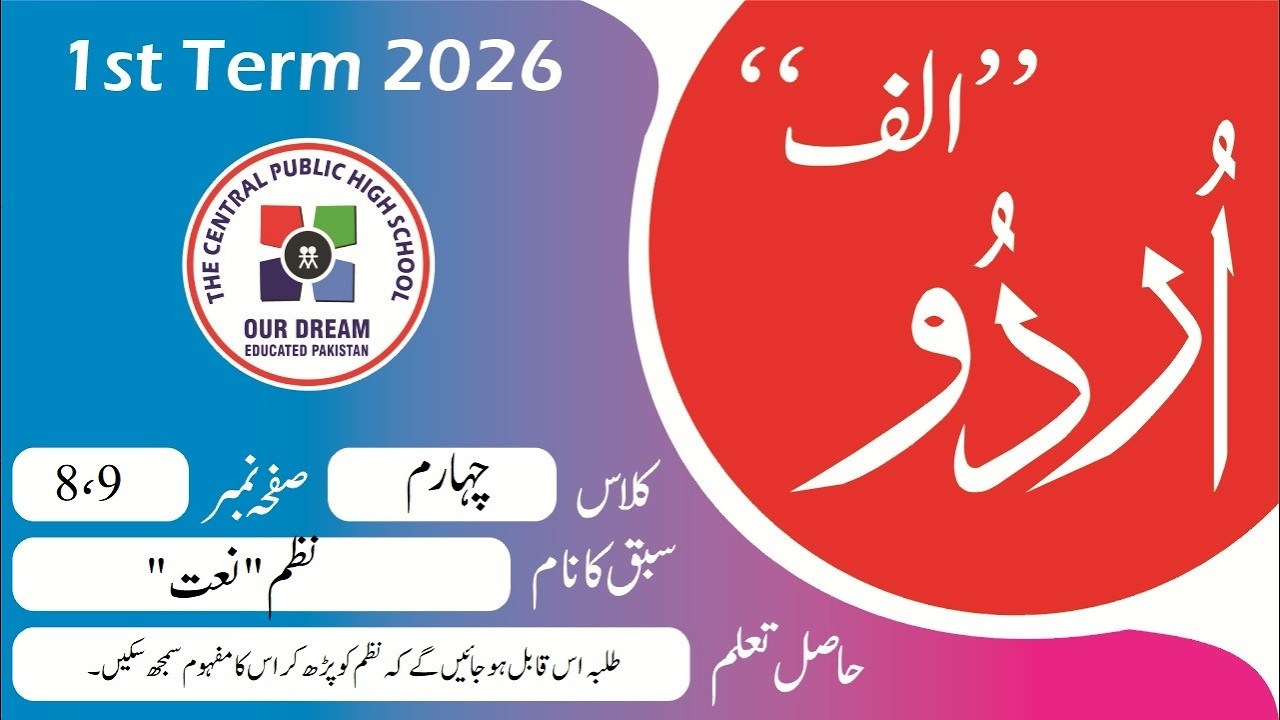 Level 4 ll Urdu ll 1st Term 2026 ll Unit 2 || PP. 8,9
