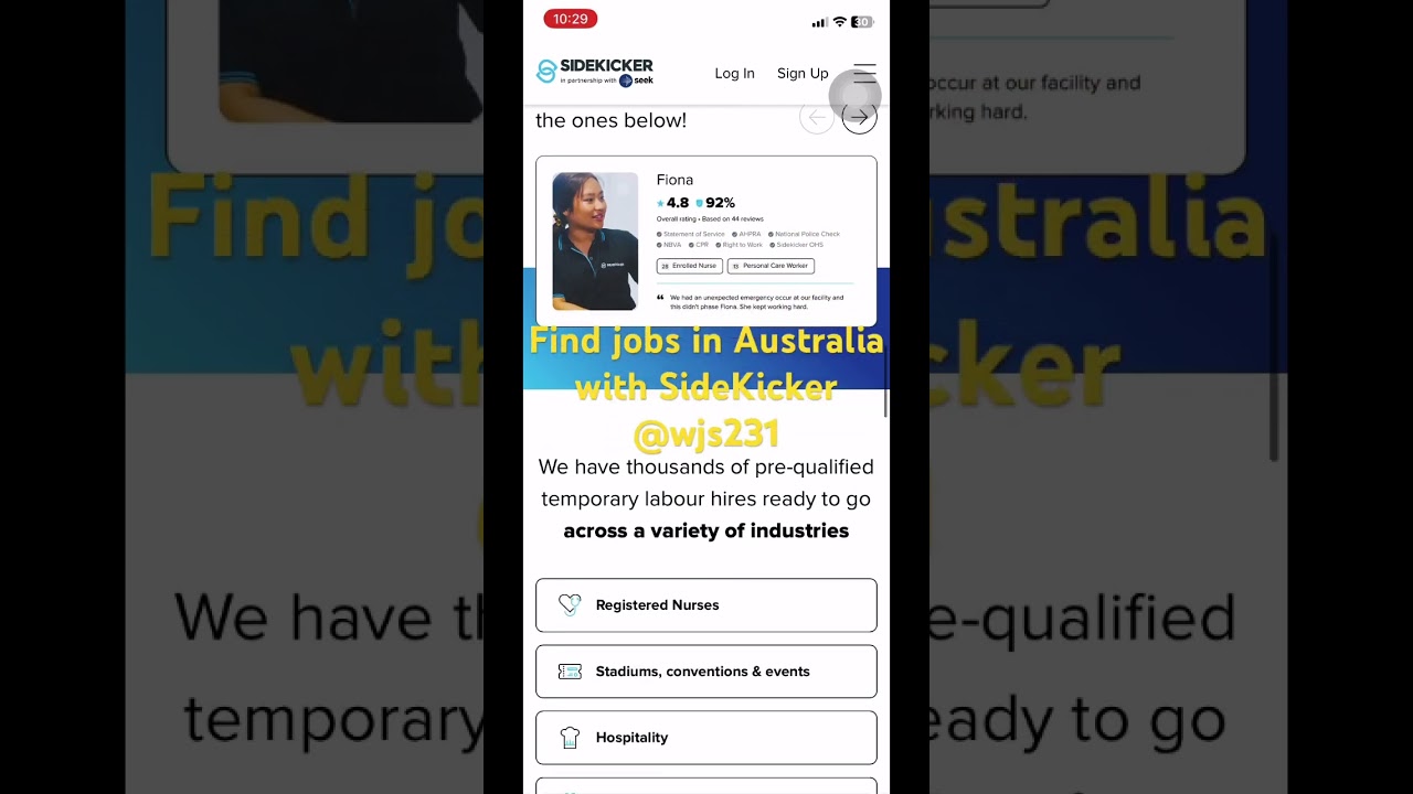 Find jobs in Australia with SideKicker@wjs231 #wjs #findjob #shorts