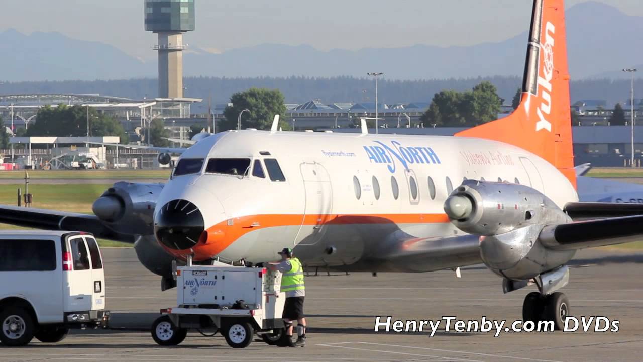 Air North HS-748 passenger charter departure YVR JULY 25 2014 FULL HD
