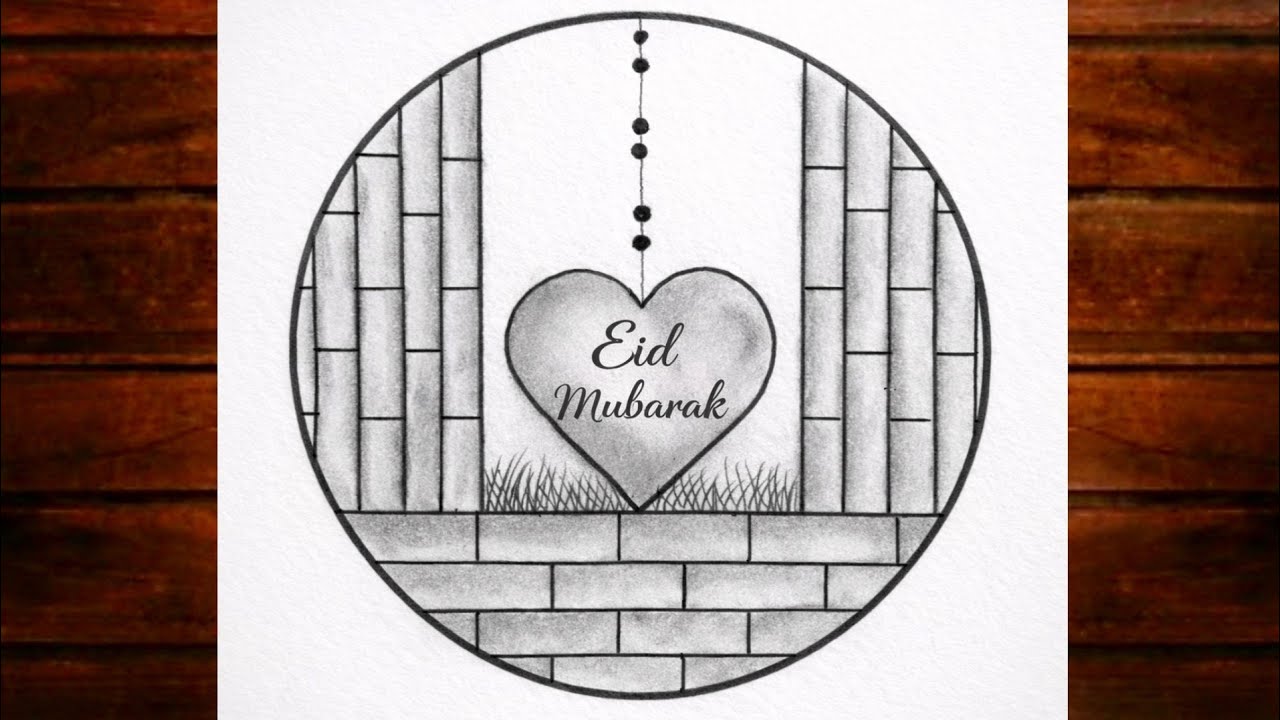 Eid Mubarak circle drawing / Easy Circle Drawing / Pencil Drawing / Easy drawing ideas for beginners