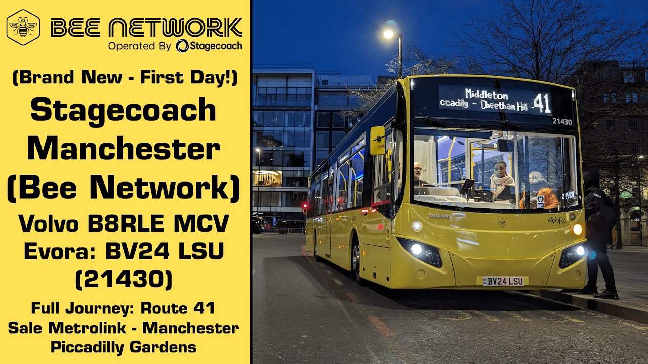 (Brand New - First Day!) Bee Network Volvo B8RLE MCV Evora: BV24 LSU