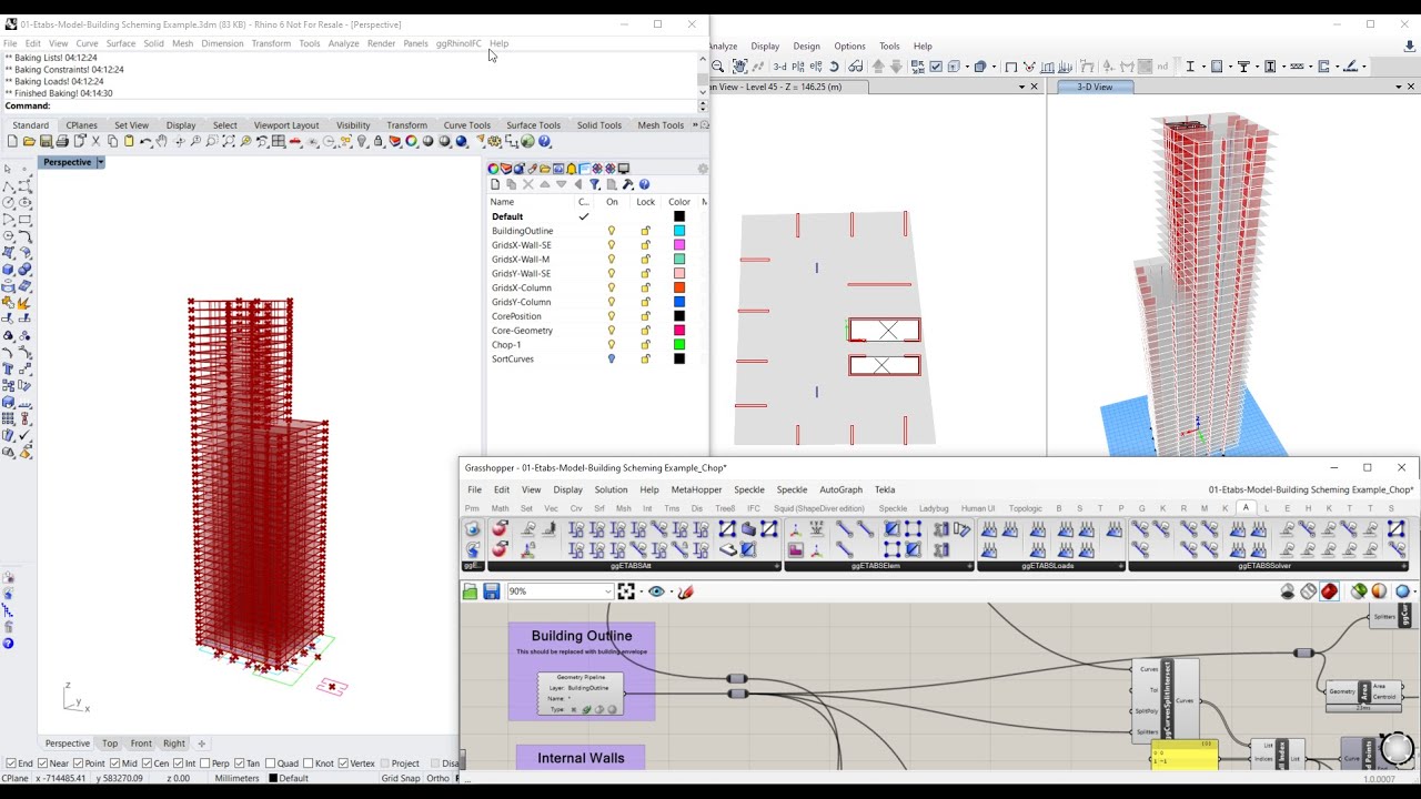 Rhino as a Sketch tool for 3D Structural Scheming and Analysis Generation