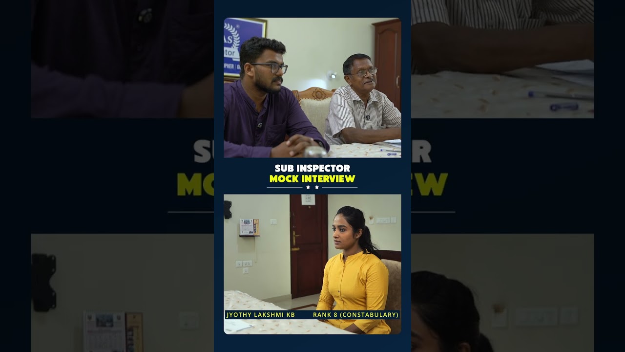Sub Inspector Mock Interview 2025🔥 | Jyothi Lakshmi Rank 8 | KAS Mentor