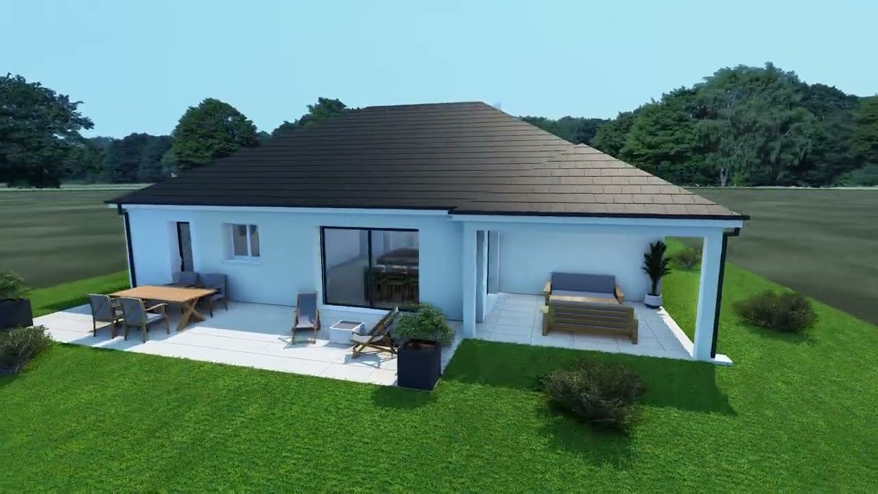 Visite d'une maison (intérieure et extérieure) 130 m² habitable + garage 22 m²