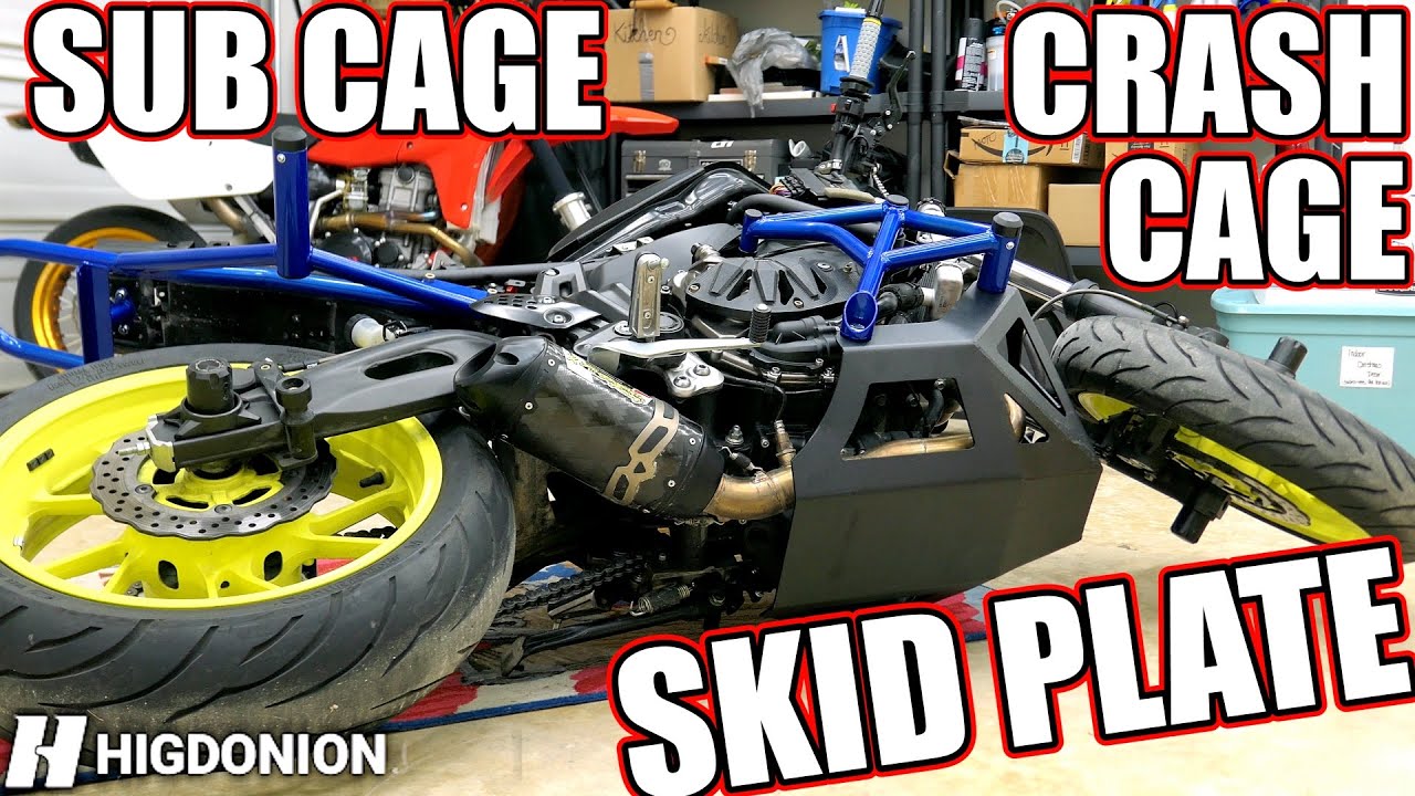 Crash Cage, Skid Plate, AND a Sub Cage! MT-07 Adventure Build 2