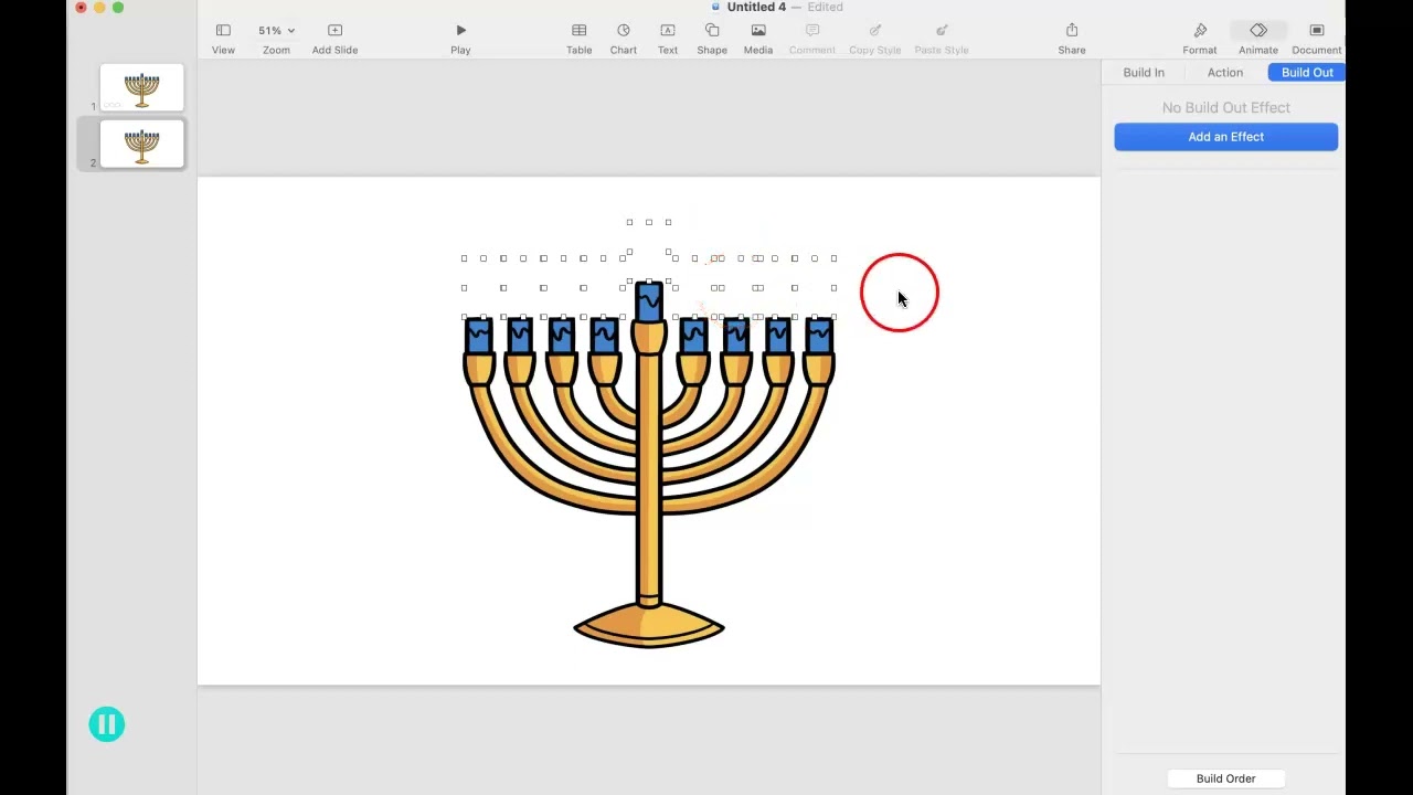Menorah Animation on Apple's Keynote