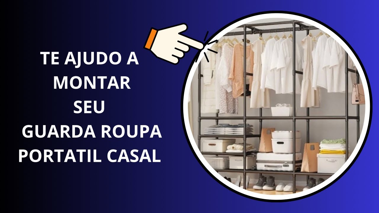 Montagem Fácil Arara Multiuso/ Guarda Roupa Portátil Casal 😉 #temnacon #montagem