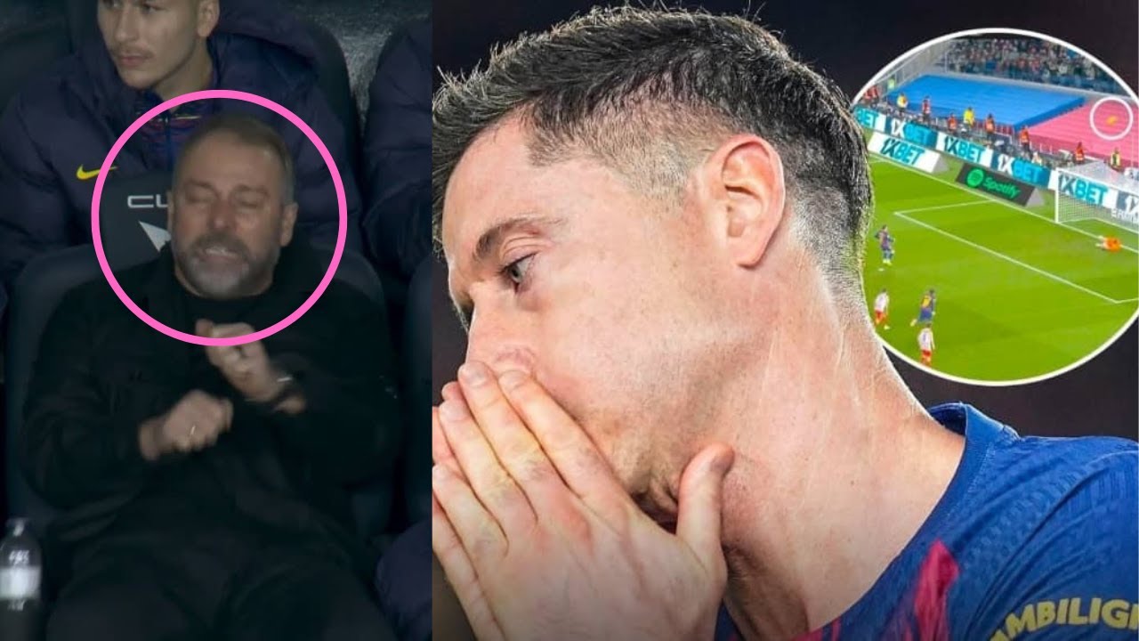 Robert Lewandowski Penalty Miss & Flick's Reaction vs Atletico Madrid vs FC Barcelona Vs Atletico