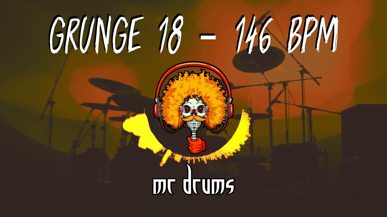 Grunge 18 - 146 BPM | Backing Drums | Only Drums | Dave Grohl Style