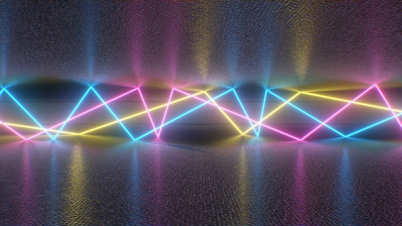 Flickering Neon Fluorescent Laser Beam Sci-Fi Light Reflection Bounce 4K Moving Wallpaper Background