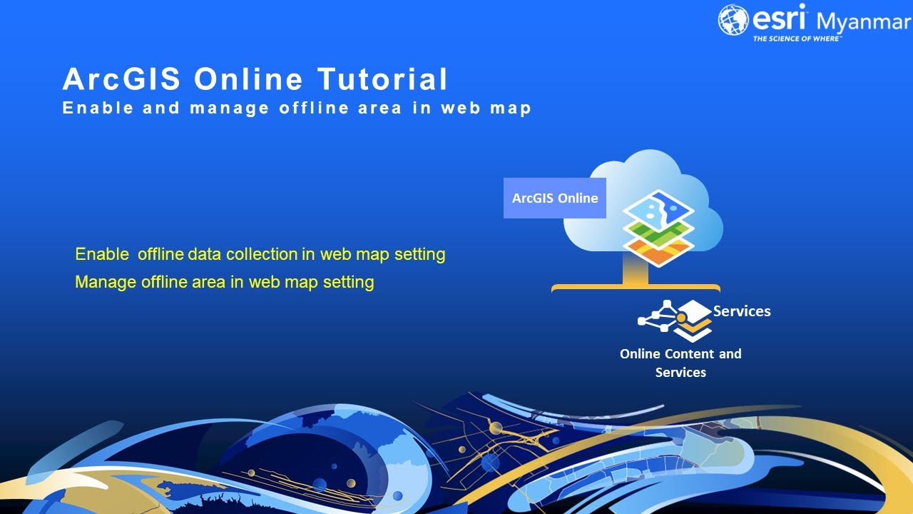 enable and manage offline area in web map