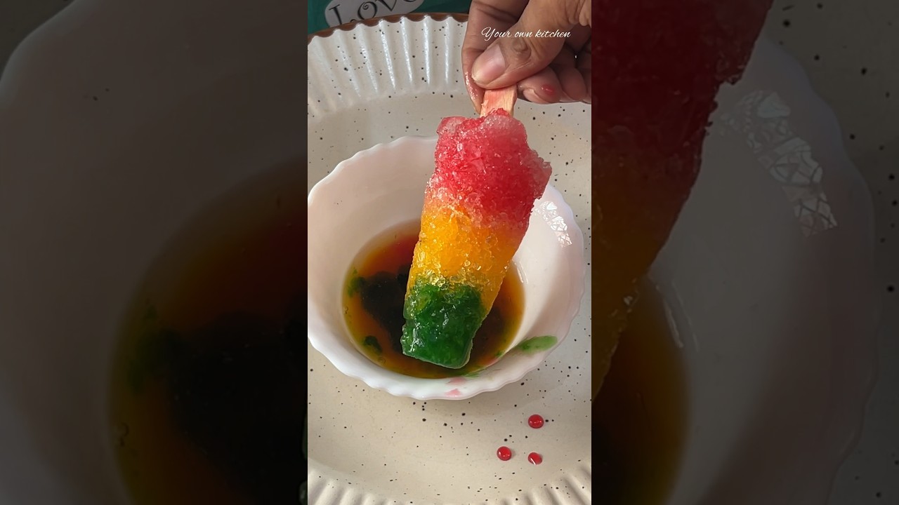 Homemade Chuski/ Baraf ka Gola🍡#viral #trending #shorts #chuski #kalakhatta #icecream #popsicle