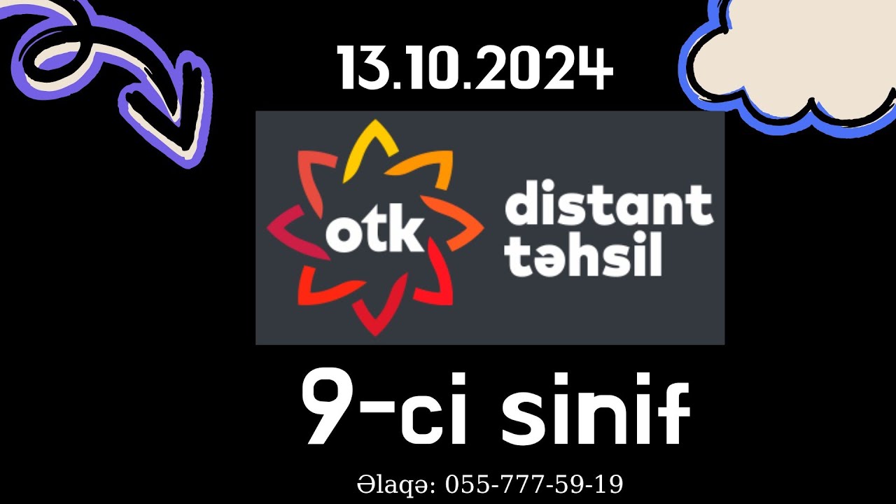 🧑‍💻 13.10.2024 | OTK 9 cu sinif | sınaq-1 | Riyaziyyat