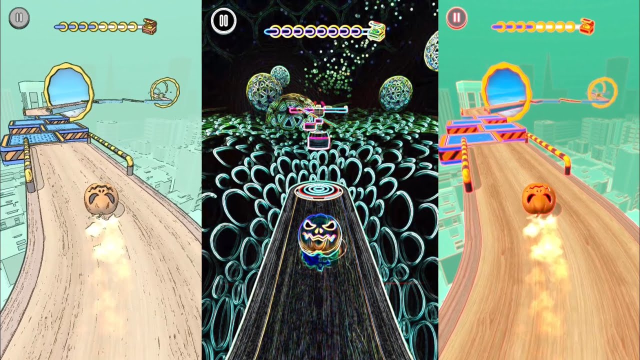 Reverse and normal gameplay with perfect video effects - going balls amazing time