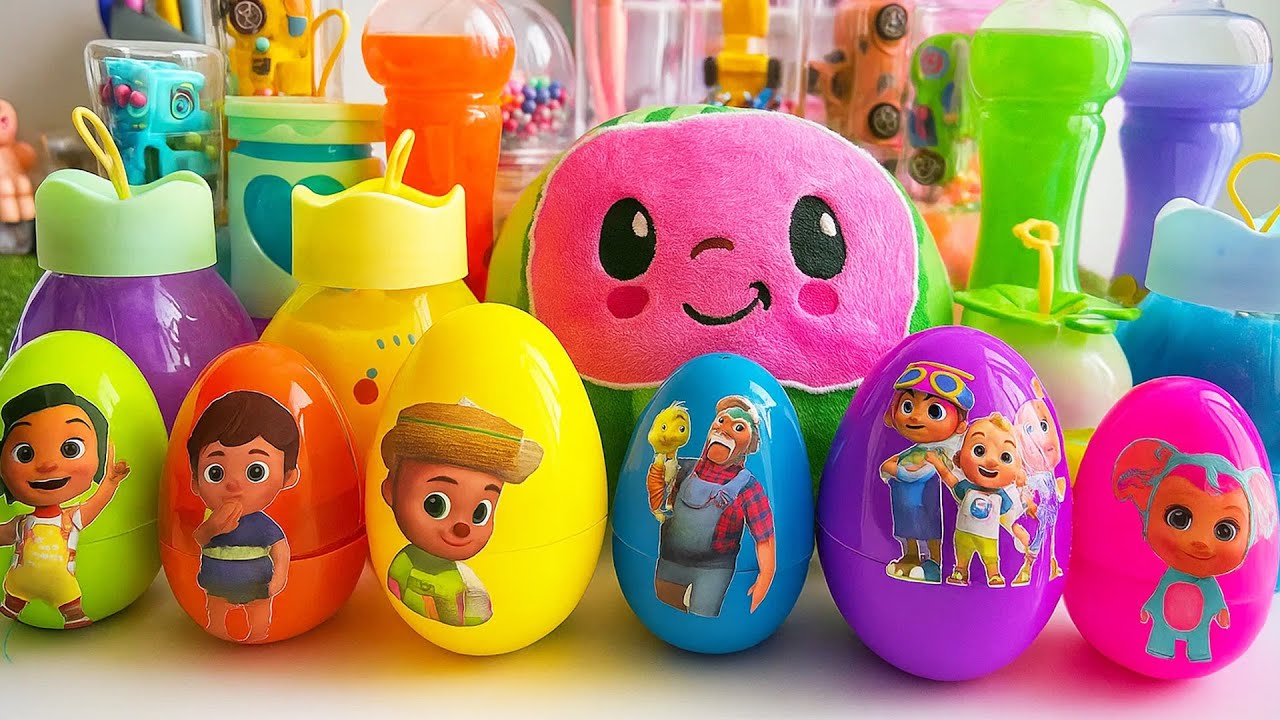 Cocomelon Toy Slime Look Pinkfong, JJ, TomTom, YoYo, Cody & Friends with Cocomelon! ASMR