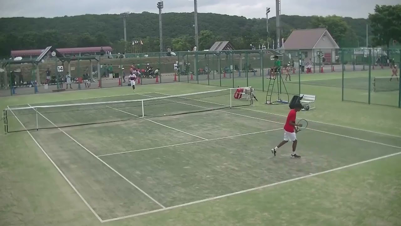 2023年IH テニス男子 シングルス 1回戦 藤川典真廿日市・広島 x 渡邊脩真大分舞鶴・大分