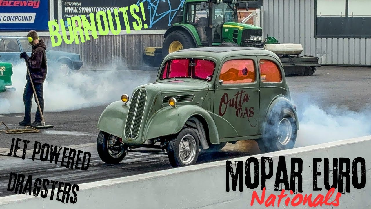 Burnouts, Wheelies, Jet Powered Dragster & More Mopar Euro Nationals 30th Anniversary Santa Pod 2024