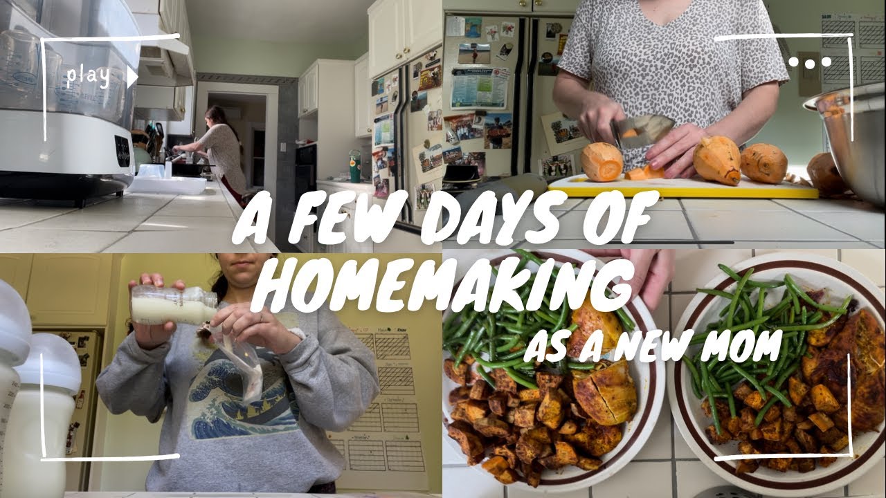 Homemaking as a first time Mom -  Making Bottles, Catching up on dishes, Dinner Prep & more!