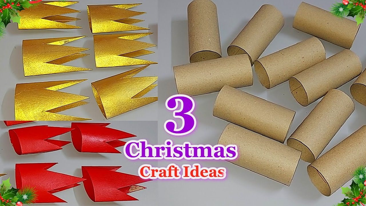 3 Easy Affordable Christmas decoration idea with waste materials | DIY Christmas craft idea🎄134