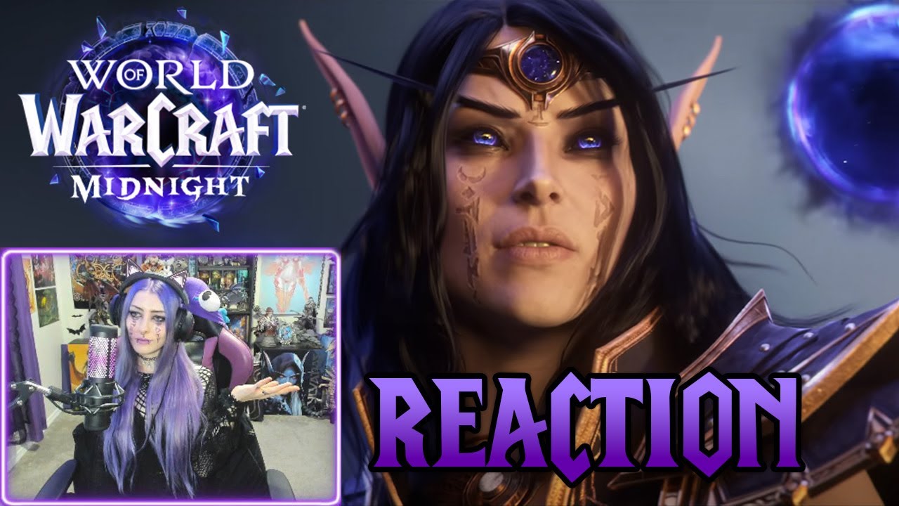 Реакция Ladysurvival на полночной кинематографический ролик World of Warcraft! 🔮🌙🖤