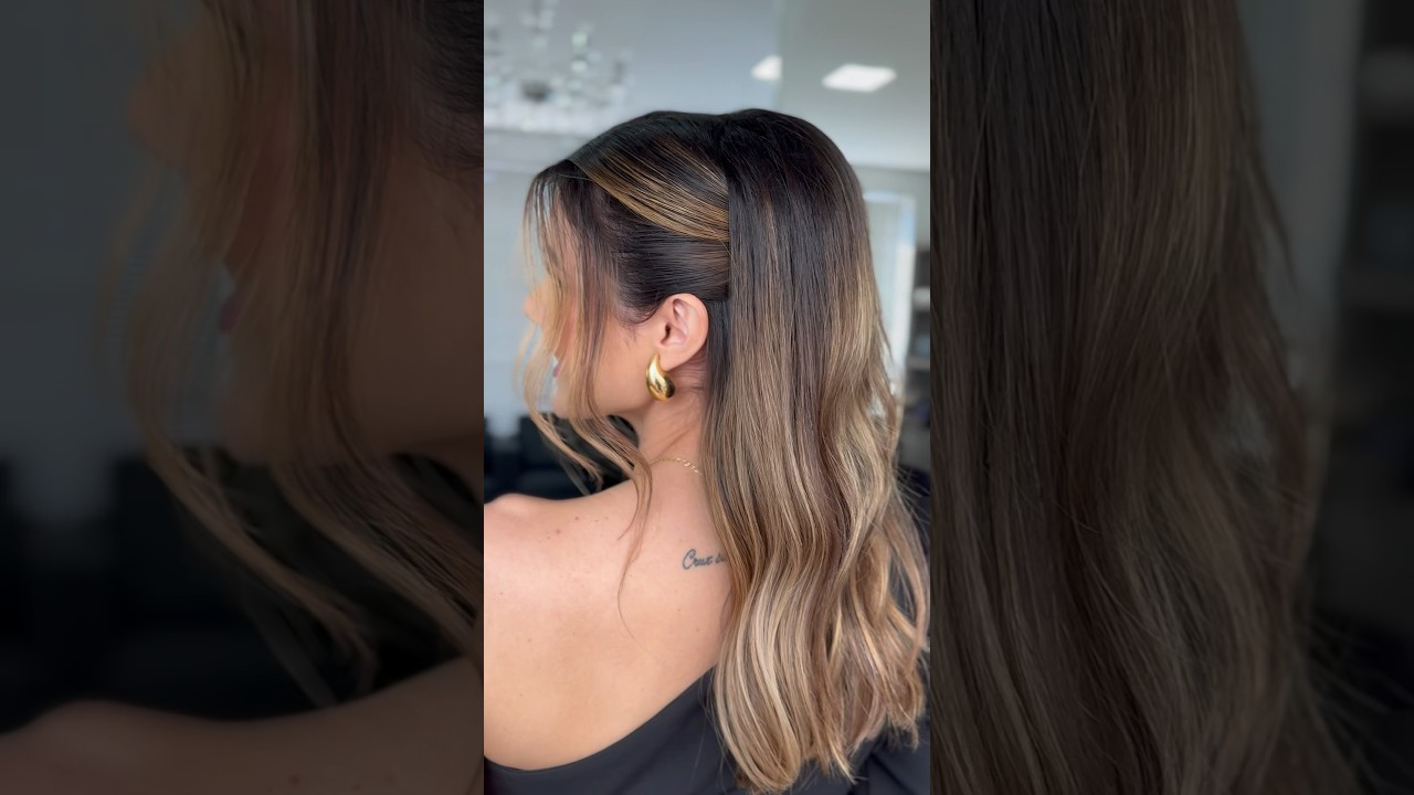 Penteado semi preso elegante! #penteadosfaceis #penteadosrapidos #penteados #hairtutorial