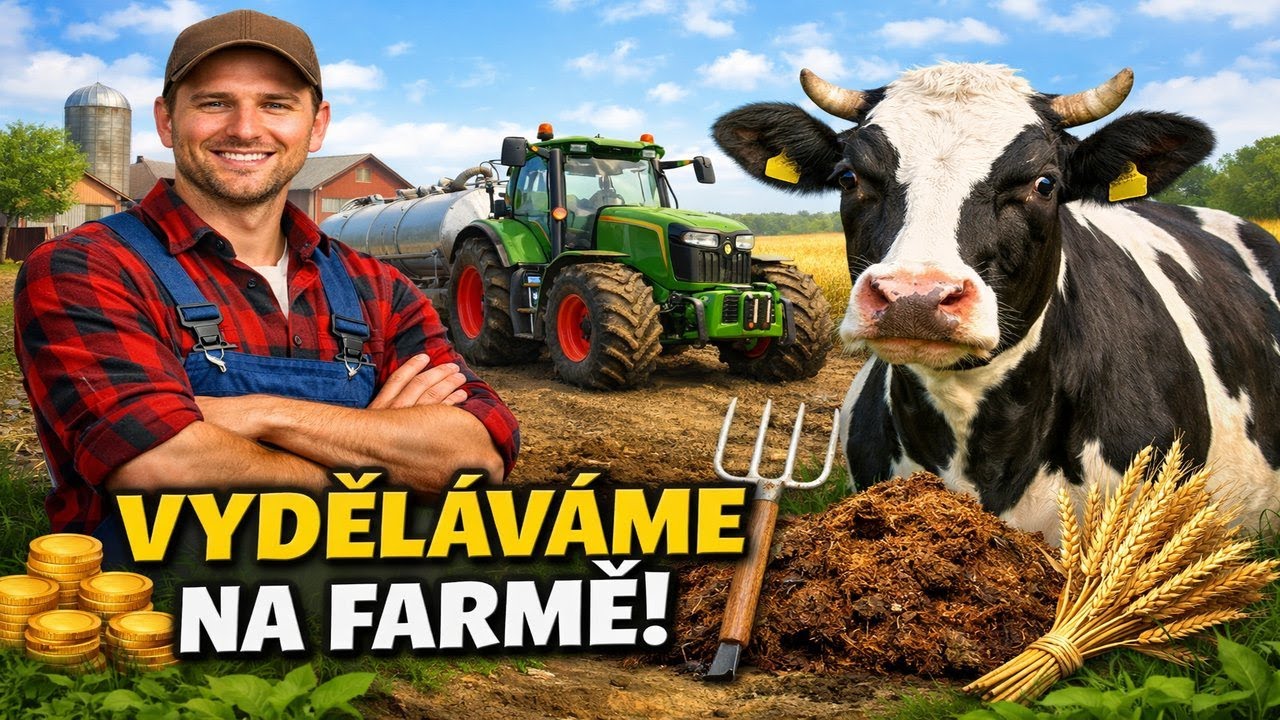 KRÁVY VYDĚLÁVAJÍ! 💰 První peníze z močůvky a mrvy + sklizeň pšenice 🌾 | FS25 #5