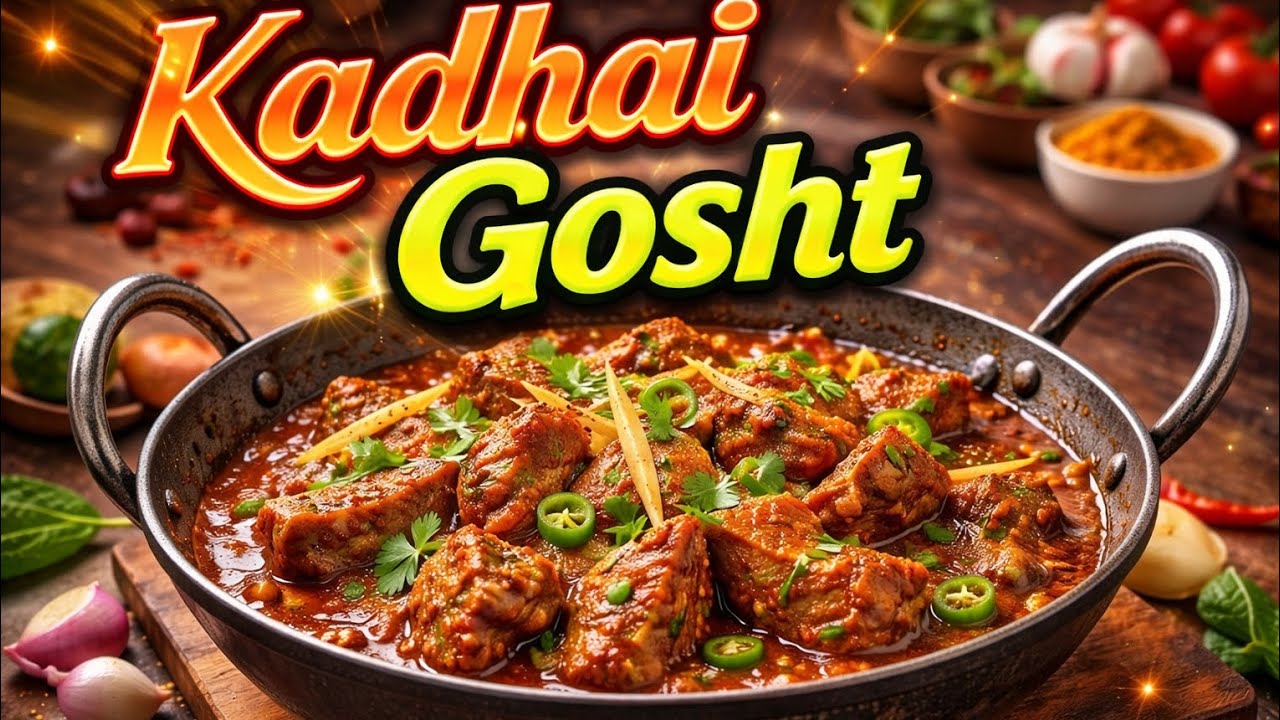 🔥 Authentic Kadhai Gosht RecipeDesi taste jo dil jeet le 😋Must try at home! 🍲🔥
