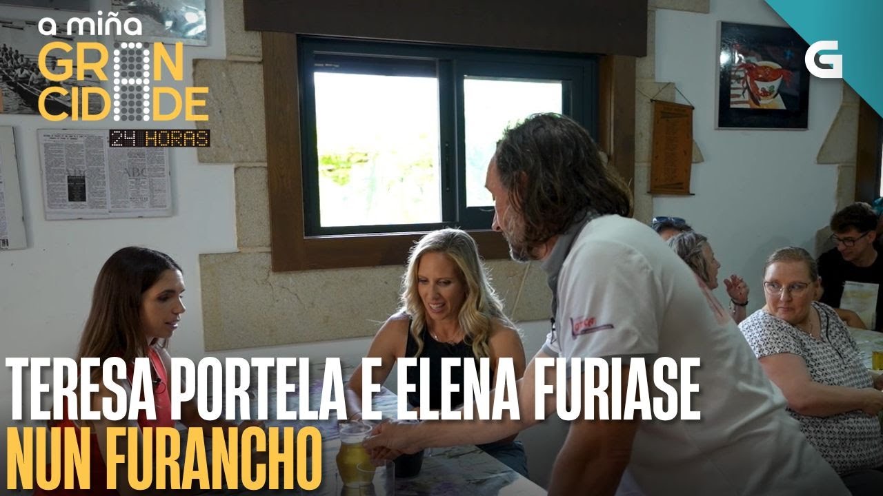 Teresa Portela e Elena Furiase visitan un furancho no Morrazo