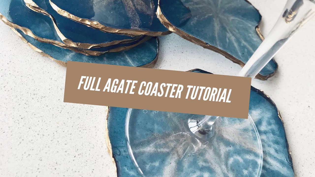 FULL TUTORIAL: How to Make Agate Coasters Step-by-Step with Resin