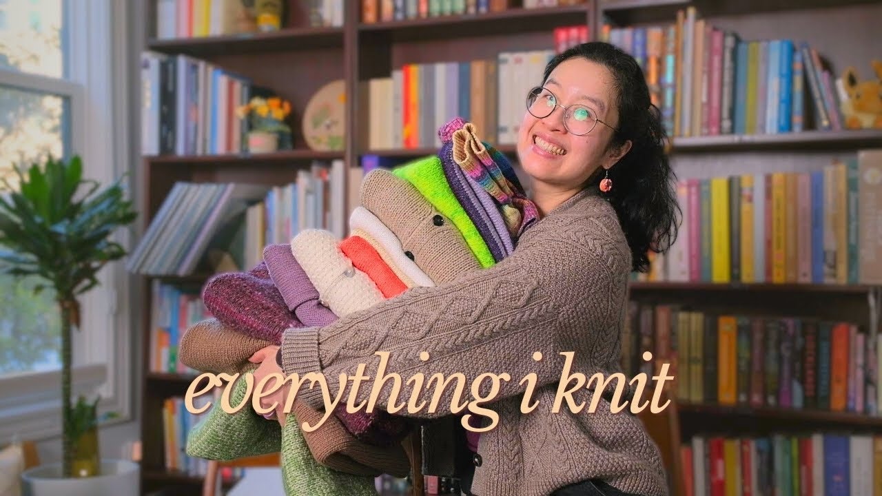Everything I knit in 2025 (first full year of knitting!)