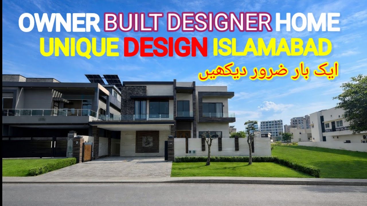 A + Conversation Solid Land -1-Kanal Brand New Luxury Designer House For Sale Bahria Town Islamabad 