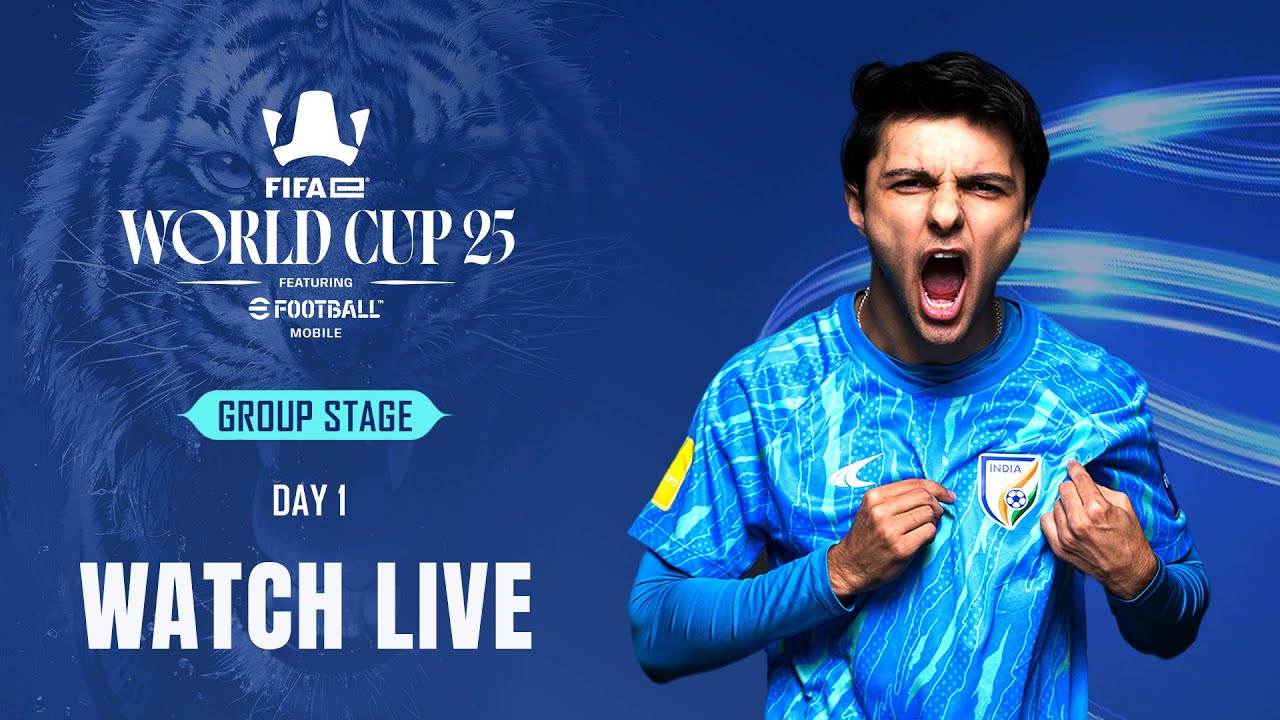 FIFAe World Cup 2025&trade; ft. eFootball&trade; Mobile | Team India | FIFAe Finals 25 | Group B | Day 1 | LIVE