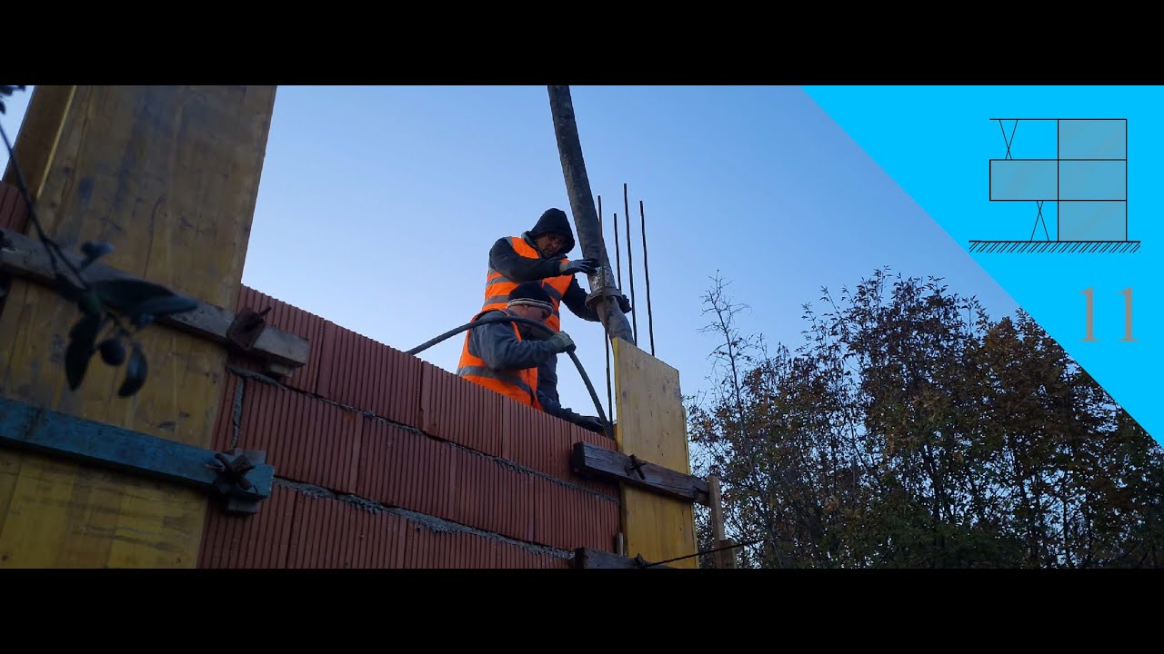 Izgradnja kuće ep11| Elan&Lean (izrada vertikalnih serklaža prizemlja; oplata, armatura i beton)